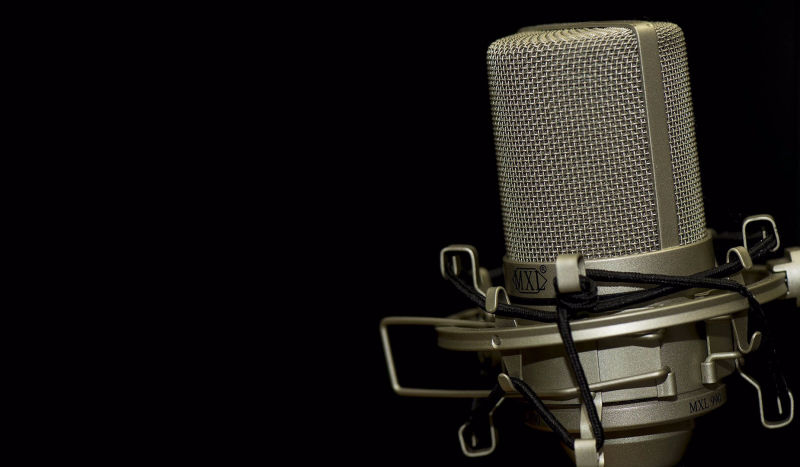 Microphone on Black BK